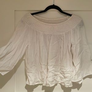 Off the shoulder linen top